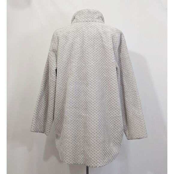 Habitat Clothes to Live In Gray Putty Sherpa Fleece Car Coat Misses Size L - Picture 4 of 7